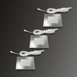 Hera Quadratische Einbauleuchte FQ 68-LED 3er-Set Ww