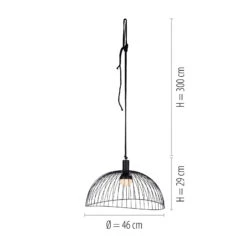 Akku-LED-Pendelleuchte David, Eisenschirm, Dimmbar -Beleuchtung Rabatte 6003196 8