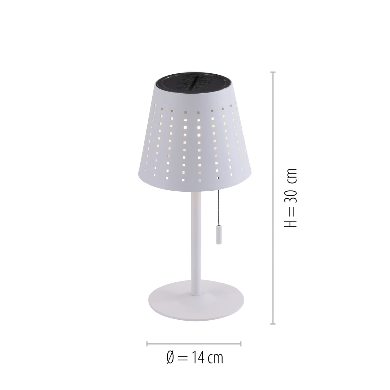 LED-Tischlampe Mandy USB-Anschluss, Solar, Weiß 10 LED-Tischlampe Mandy USB-Anschluss, Solar, Weiß – Bild 8