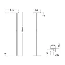 LED-Stehleuchte Free-F 4.000K Dimmbar Sensor Weiß -Beleuchtung Rabatte 6040360 2