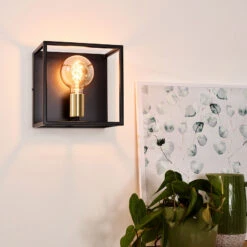 Wandleuchte Ruben, Schwarz