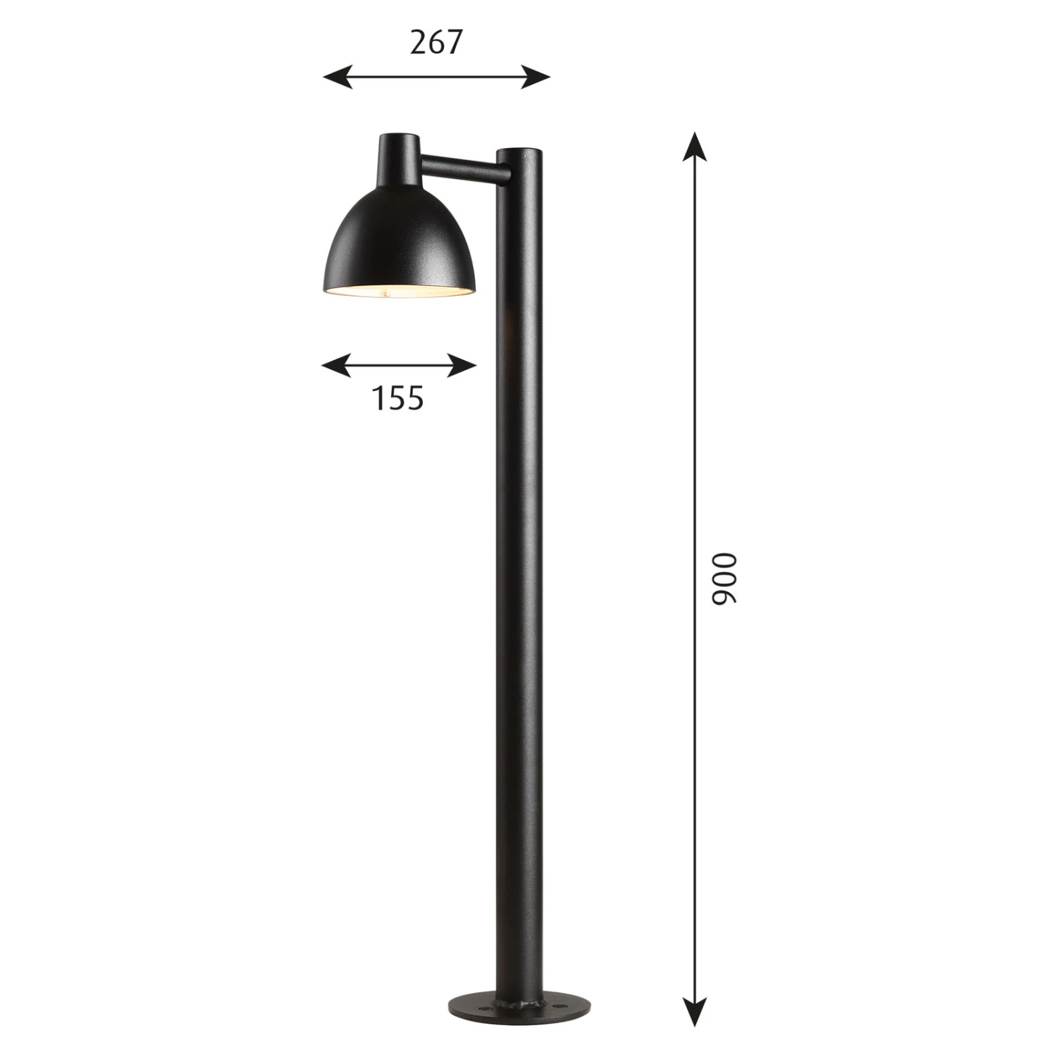 Louis Poulsen Toldbod Wegeleuchte, Schwarz 4 Louis Poulsen Toldbod Wegeleuchte, Schwarz – Bild 2