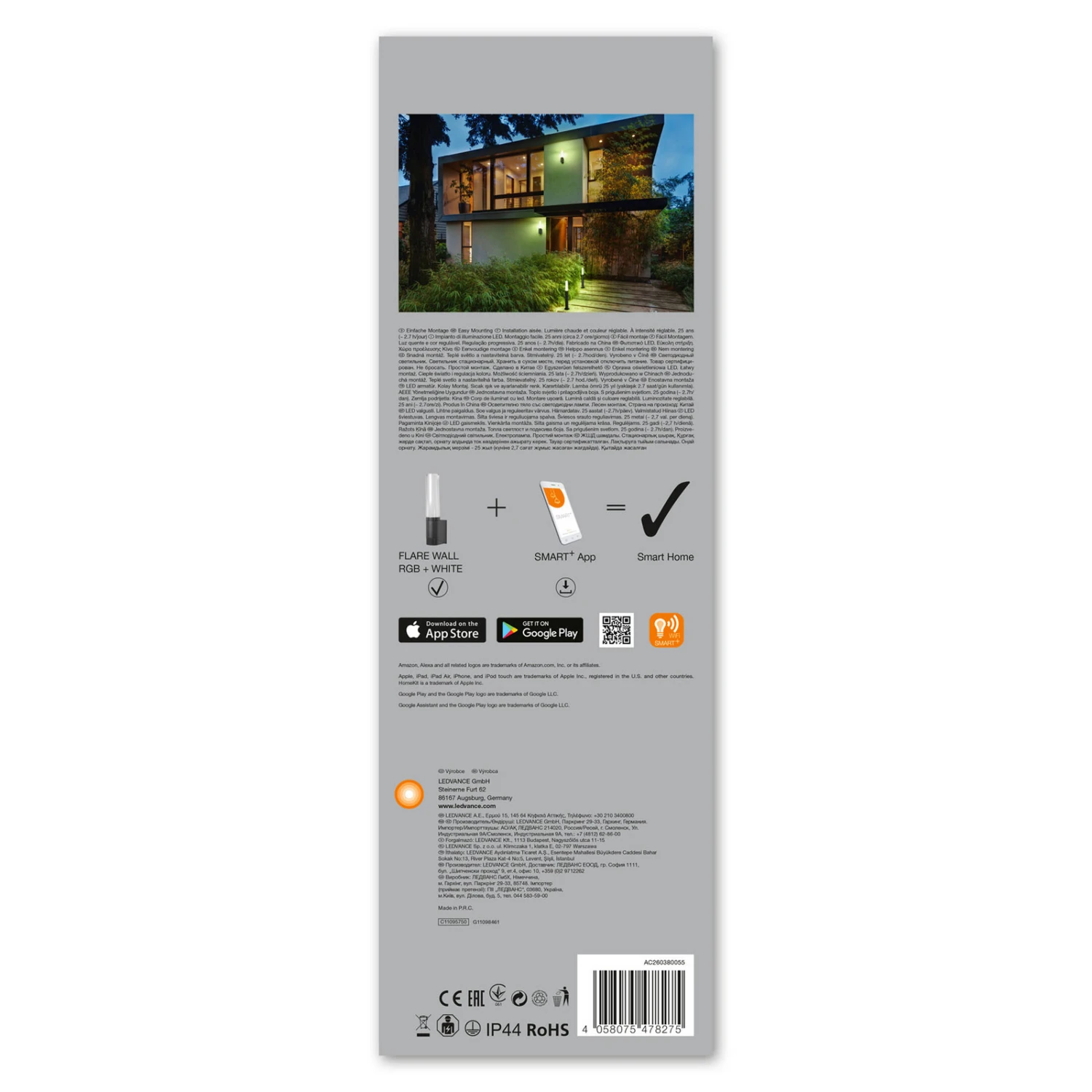 LEDVANCE SMART+ WiFi Flare LED-Außenwandlampe RGBW 11 LEDVANCE SMART+ WiFi Flare LED-Außenwandlampe RGBW – Bild 9