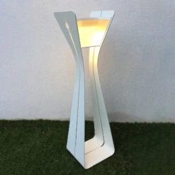 LED-Solarleuchte Osmoz Aus Aluminium, 110 Cm, Weiß