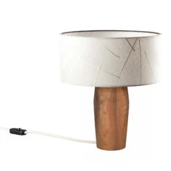 LeuchtNatur Pura LED-Tischlampe, Nussbaum/Blätter -Beleuchtung Rabatte 6127129 3