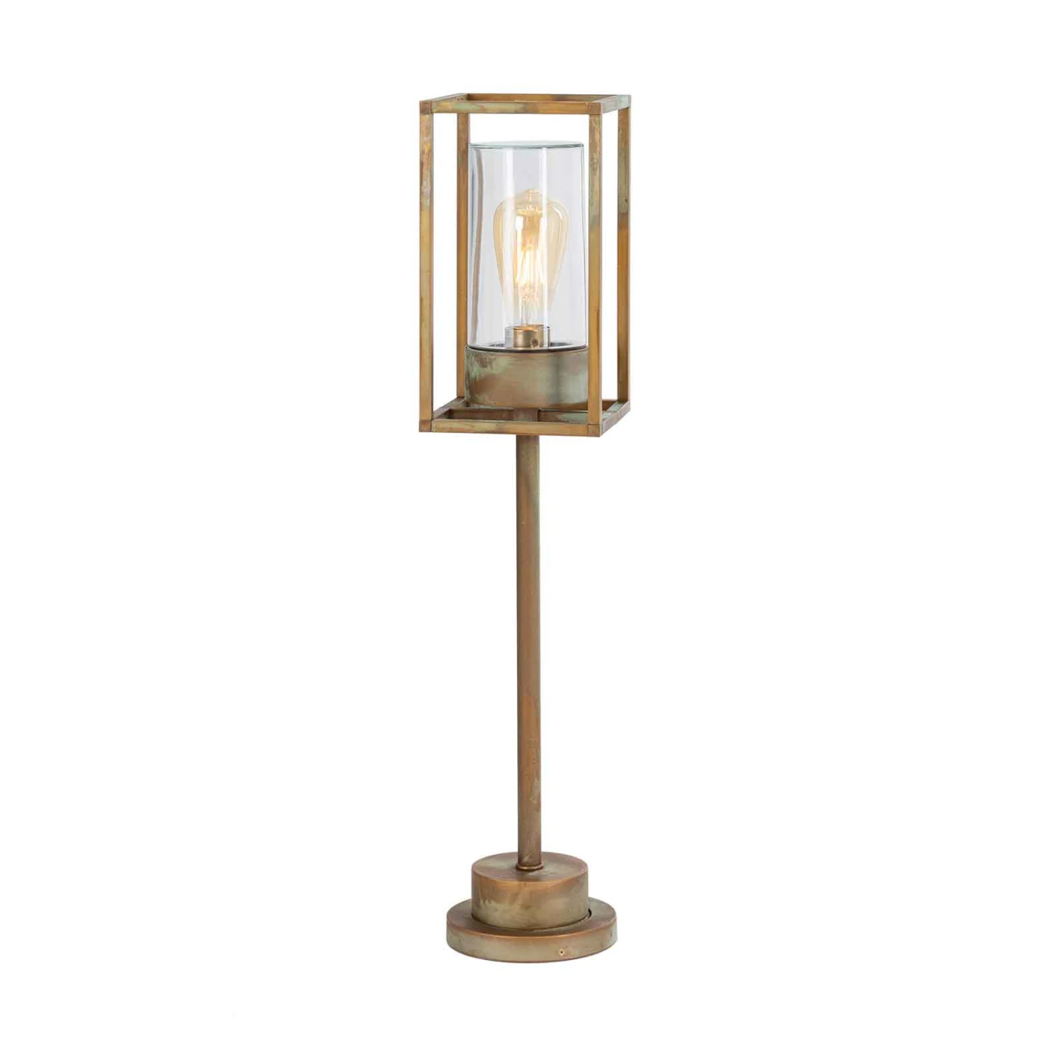 Wegeleuchte Cubic³ 3370 Messing Antik/klar 4 Wegeleuchte Cubic³ 3370 Messing Antik/klar – Bild 2