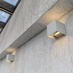 LED-Außenwandleuchte Fulton, 10x10cm, Weiß -Beleuchtung Rabatte 6727409 2