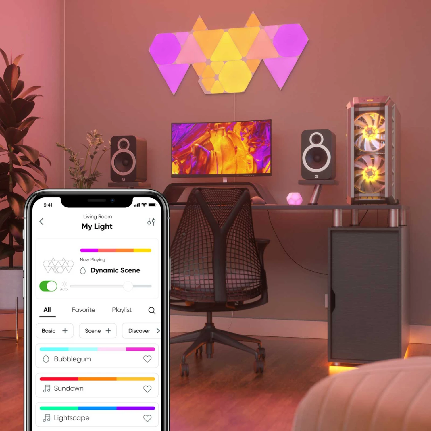 Nanoleaf Shapes Triangles, Starter Set, 9 Panels 11 Nanoleaf Shapes Triangles, Starter Set, 9 Panels – Bild 9