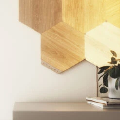 Nanoleaf Elements Wood Hexagons Starter Kit 13x -Beleuchtung Rabatte 6730040 1