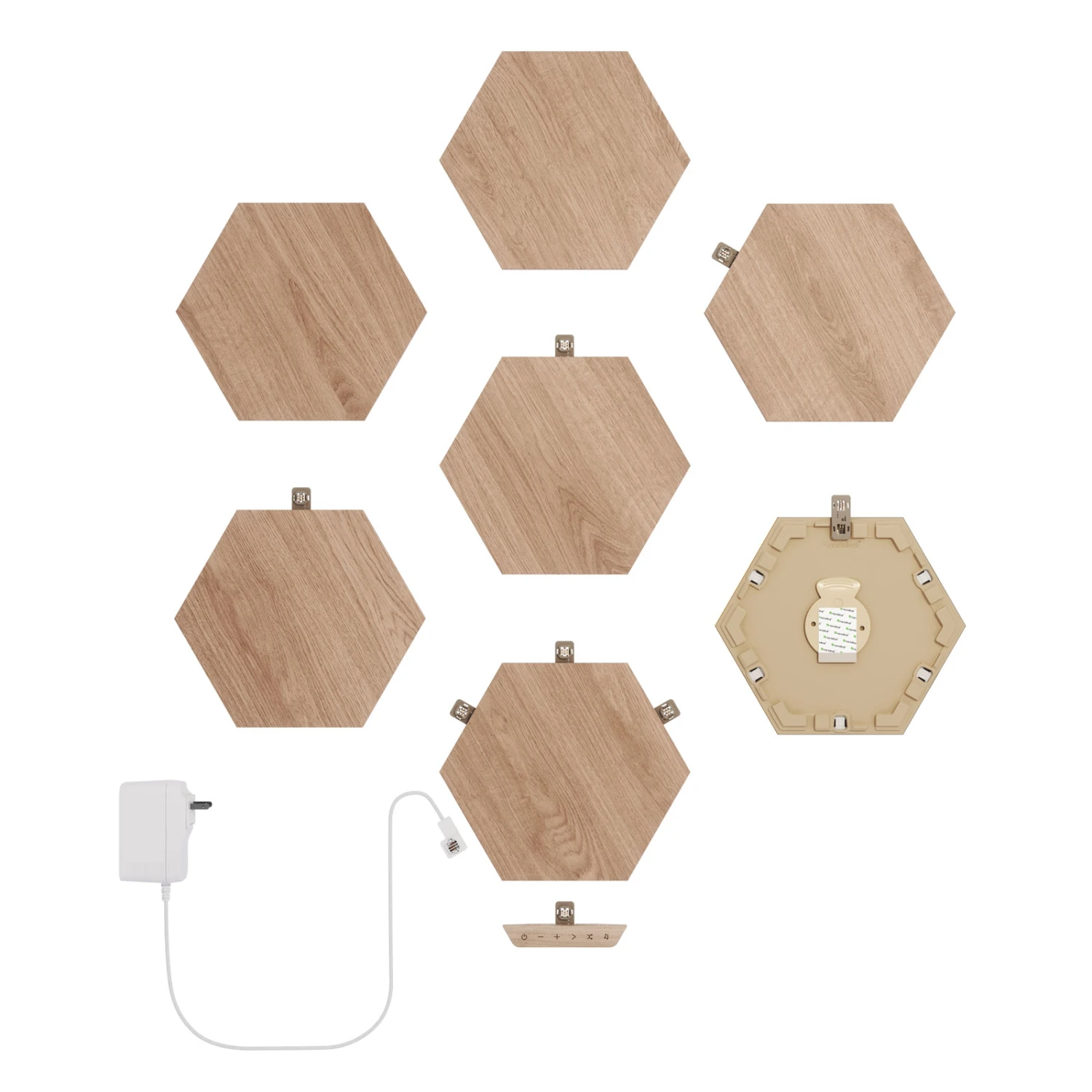 Nanoleaf Elements Wood Hexagons Starter Kit 7x 7 Nanoleaf Elements Wood Hexagons Starter Kit 7x – Bild 5