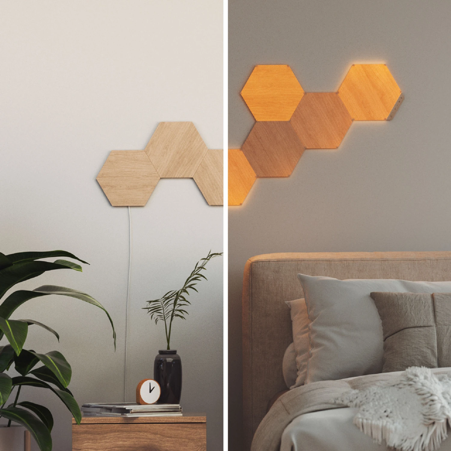 Nanoleaf Elements Wood Hexagons Starter Kit 7x 10 Nanoleaf Elements Wood Hexagons Starter Kit 7x – Bild 8