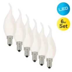 LED-Kerze Windstoß E14 4W 450lm Warmweiß 6er-Set 7 LED-Kerze Windstoß E14 4W 450lm Warmweiß 6er-Set -Beleuchtung Rabatte 7001343 2
