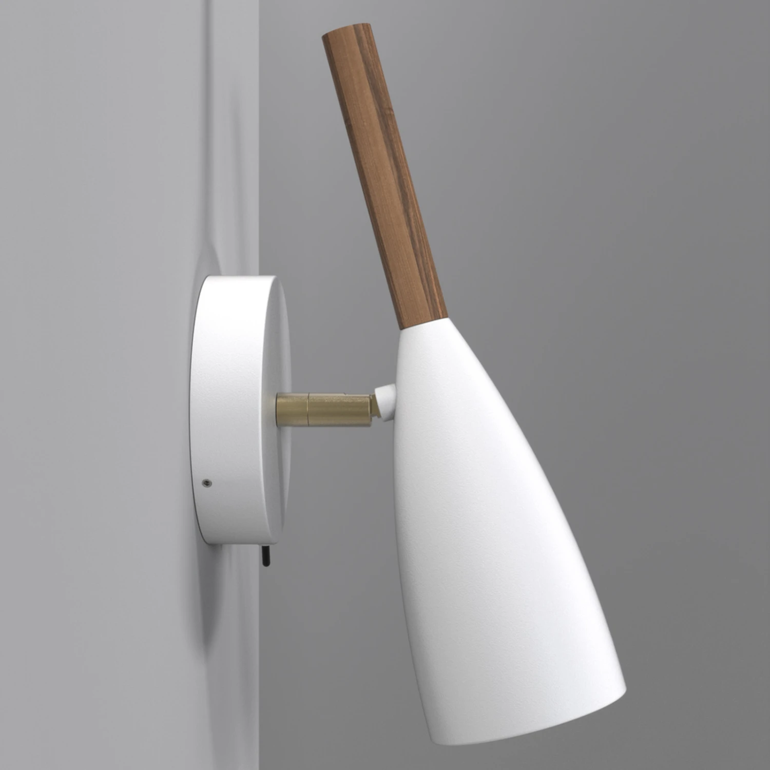 Wandleuchte Pure In Weiß Mit Holzelement 4 Wandleuchte Pure In Weiß Mit Holzelement – Bild 2