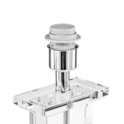 Tischleuchte Veronique, Fuß Breit, Weiß/chrom -Beleuchtung Rabatte 7255602 7