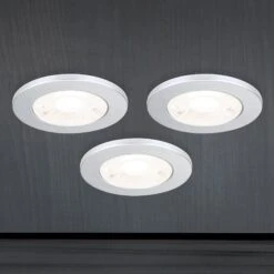 LED-Möbeleinbaustrahler Artist 3er-Set Silber