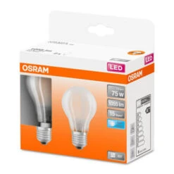 OSRAM Classic A LED-Lampe E27 7,5W 4.000K Matt 2er -Beleuchtung Rabatte 7262596 1