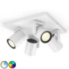 Philips Hue Argenta LED-Spot Vierflammig Weiß -Beleuchtung Rabatte 7534147