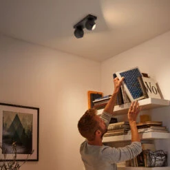 Philips Hue Buckram 2-flammig Dimmschalter Schwarz -Beleuchtung Rabatte 7534224 1