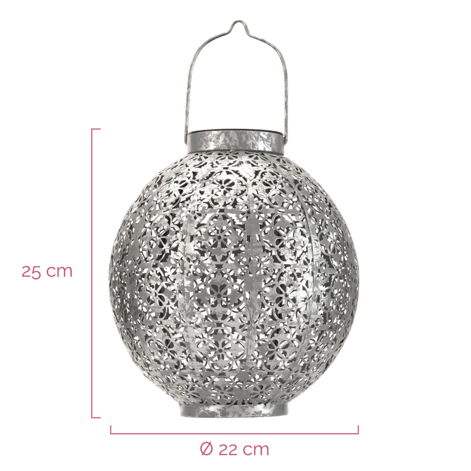 Pauleen Sunshine Aura LED-Solar-Laterne In Silber 6 Pauleen Sunshine Aura LED-Solar-Laterne In Silber – Bild 4