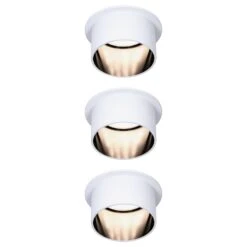 Paulmann Gil LED-Einbau Weiß/schwarz Matt 3er-Set