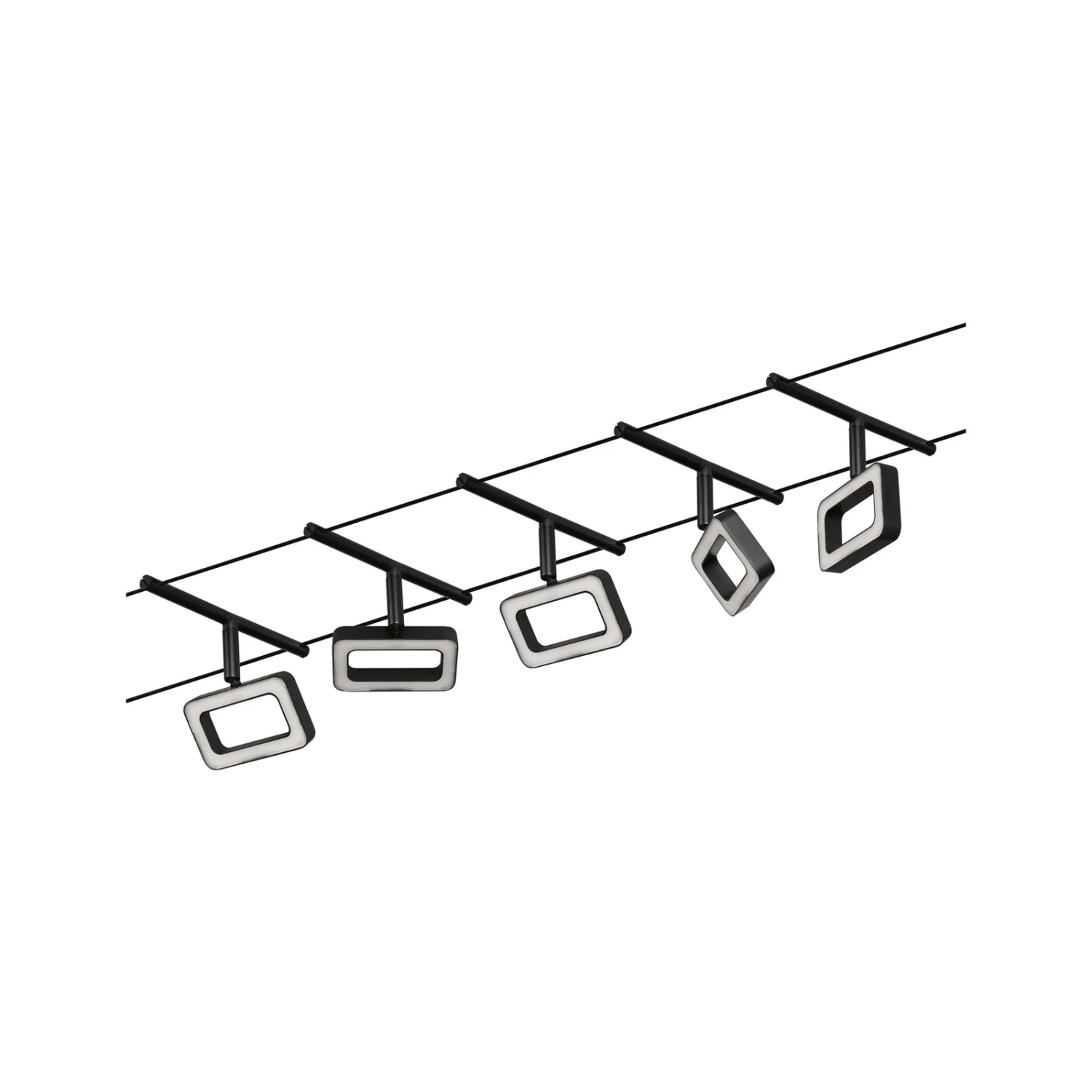 Paulmann Frame LED-Seilsystem 5fl. Schwarz Matt 5 Paulmann Frame LED-Seilsystem 5fl. Schwarz Matt – Bild 3