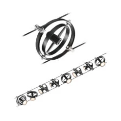 Paulmann Cardan Seilsystem Achtflammig, Schwarz M.