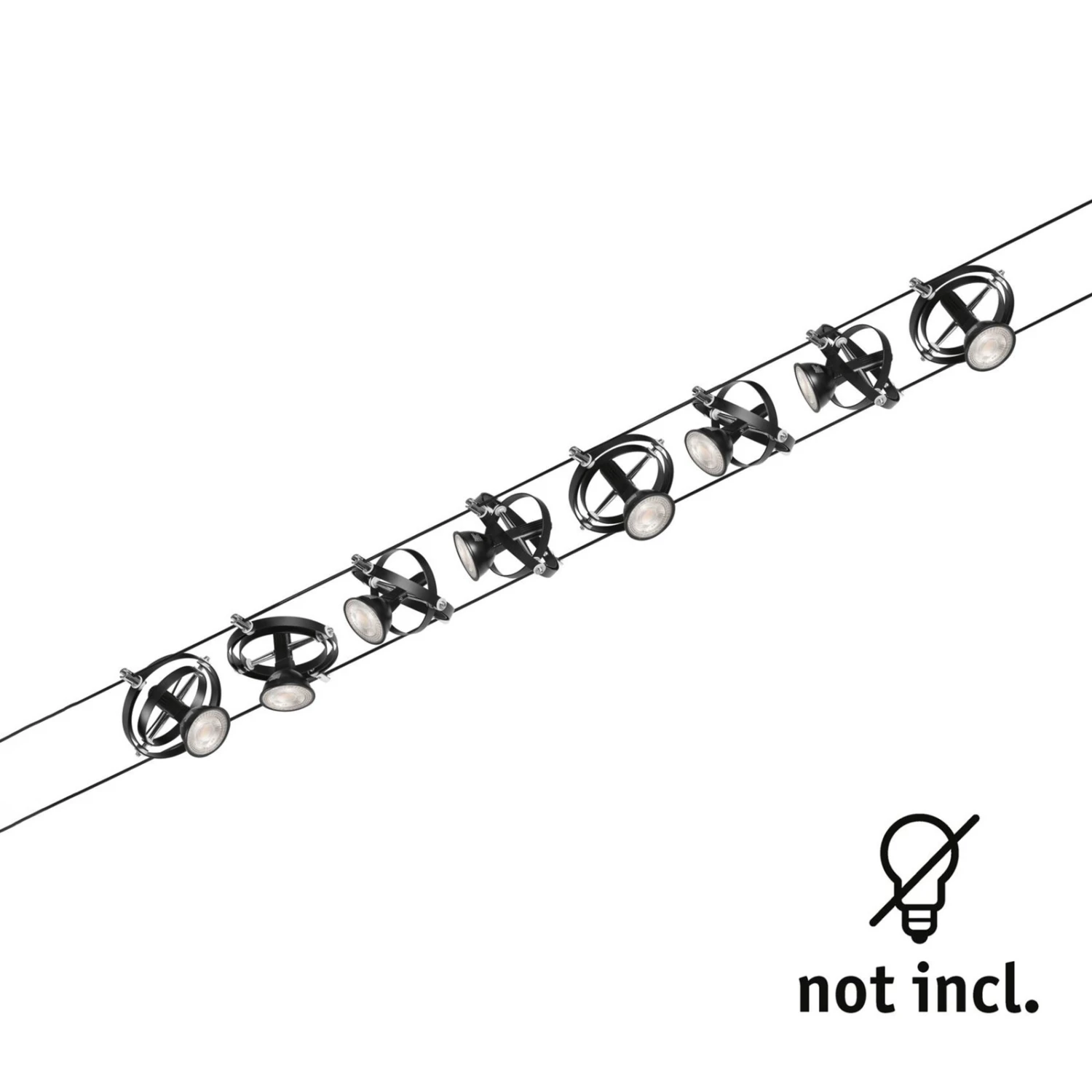 Paulmann Cardan Seilsystem Achtflammig, Schwarz M. 7 Paulmann Cardan Seilsystem Achtflammig, Schwarz M. – Bild 5