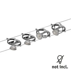 Paulmann Cardan Seilsystem 4fl. Chrom Matt/chrom 12 Paulmann Cardan Seilsystem 4fl. Chrom Matt/chrom -Beleuchtung Rabatte 7602920 2