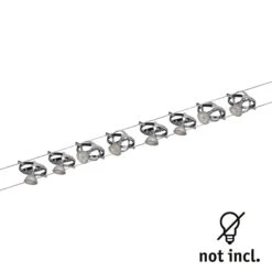 Paulmann Cardan Seilsystem 8fl. Chrom Matt/chrom 10 Paulmann Cardan Seilsystem 8fl. Chrom Matt/chrom -Beleuchtung Rabatte 7602922 2