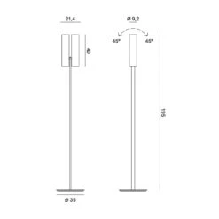 Rotaliana Tobu F1 Stehlampe, 3000K, 20°, Bronze -Beleuchtung Rabatte 8005433 3