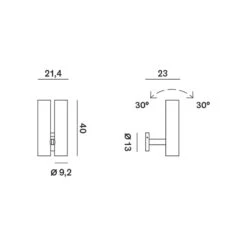 Rotaliana Tobu W1 Wandlampe, 3000K, 20°, Weiß -Beleuchtung Rabatte 8005443 2