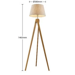Lindby Delara Tripod-Stehleuchte Mit Stoffschirm -Beleuchtung Rabatte 8032660 4