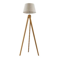 Lindby Delara Tripod-Stehleuchte Mit Stoffschirm -Beleuchtung Rabatte 8032660 5