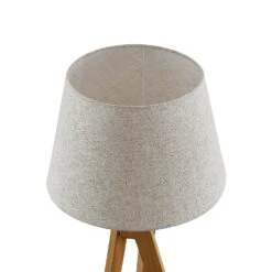 Lindby Delara Tripod-Stehleuchte Mit Stoffschirm -Beleuchtung Rabatte 8032660 8