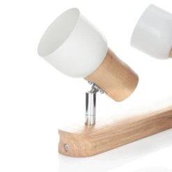 Holz-Deckenleuchte Svantje, 3-flammig -Beleuchtung Rabatte 8574318 3