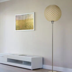 Stehleuchte Flechtwerk, Kugel, Creme-weiß -Beleuchtung Rabatte 9039001 5