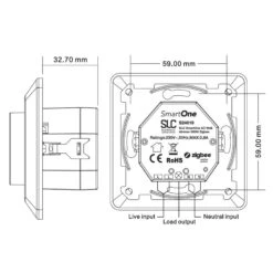 SLC SmartOne AC Wanddimmer 250W ZigBee -Beleuchtung Rabatte 9044091 5