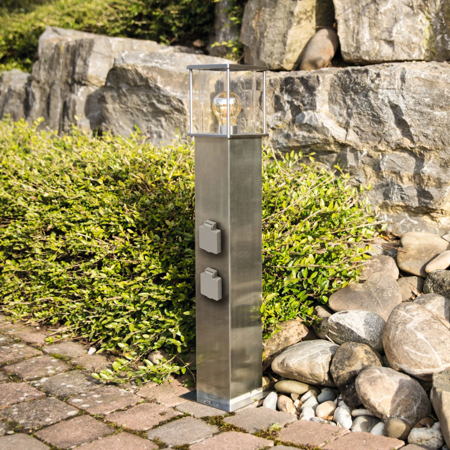 Mit 2 Steckdosen - Wegeleuchte Rhodos 5 Mit 2 Steckdosen - Wegeleuchte Rhodos – Bild 3