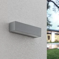 Lucande Lengo LED-Wandlampe, 25 Cm, Silber, 2-fl. -Beleuchtung Rabatte 9616206 2