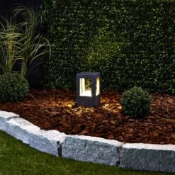 Lucande Rechteckige LED-Sockelleuchte Nicola, IP54 9 Lucande Rechteckige LED-Sockelleuchte Nicola, IP54 -Beleuchtung Rabatte 9618008 1