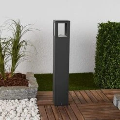 Lucande Eckige LED-Wegeleuchte Nicola, IP54 11 Lucande Eckige LED-Wegeleuchte Nicola, IP54 -Beleuchtung Rabatte 9618009 1