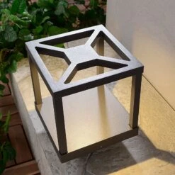 Lucande LED-Sockelleuchte Lealand 23cm Hoch -Beleuchtung Rabatte 9618058 4