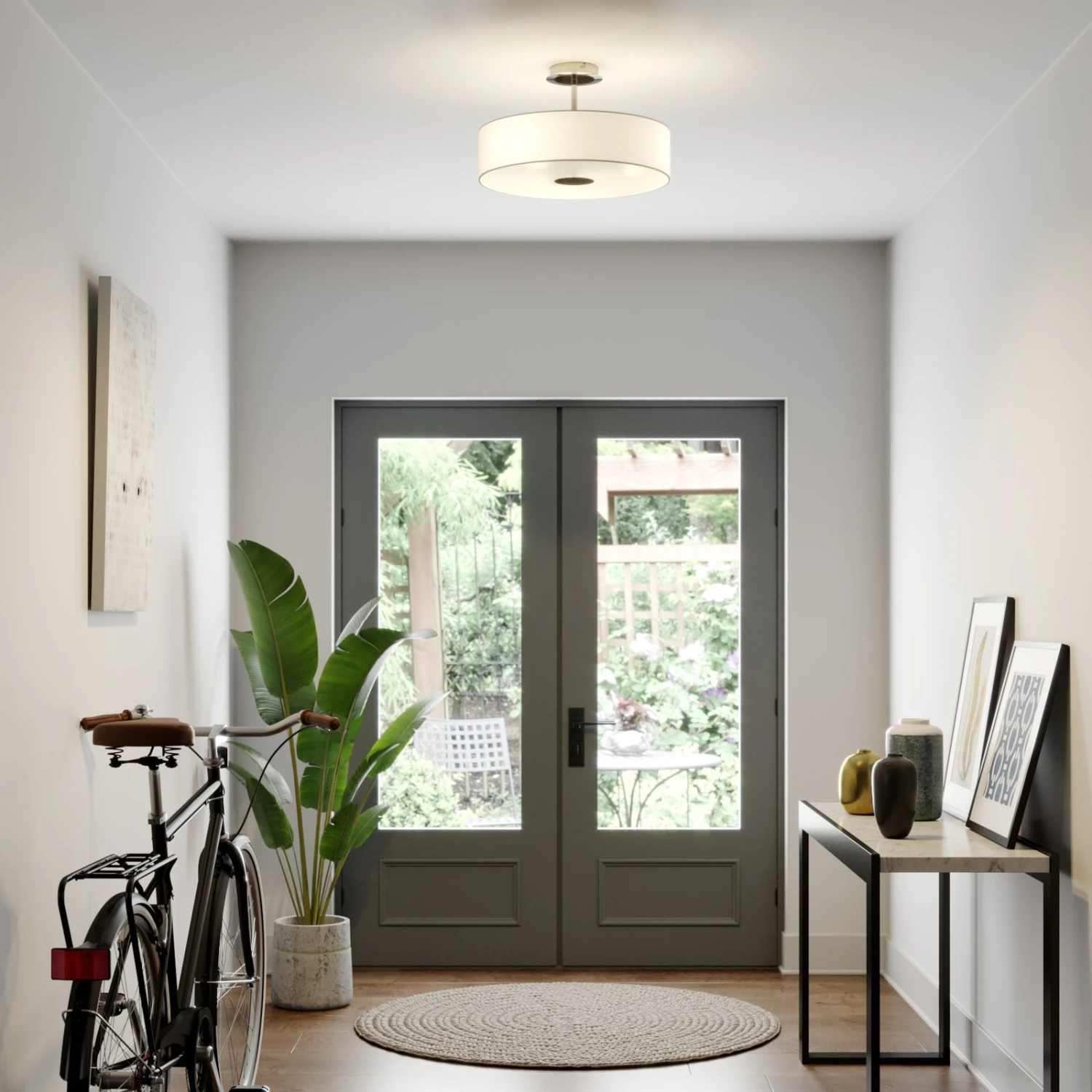 Deckenleuchte Josia Aus Stoff, Weiß 4 Deckenleuchte Josia Aus Stoff, Weiß – Bild 2