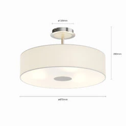 Deckenleuchte Josia Aus Stoff, Weiß 17 Deckenleuchte Josia Aus Stoff, Weiß -Beleuchtung Rabatte 9620048 6