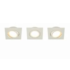 LED-Einbaustrahler Andrej, Eckig, Weiß, 3er-Set -Beleuchtung Rabatte 9620852 2