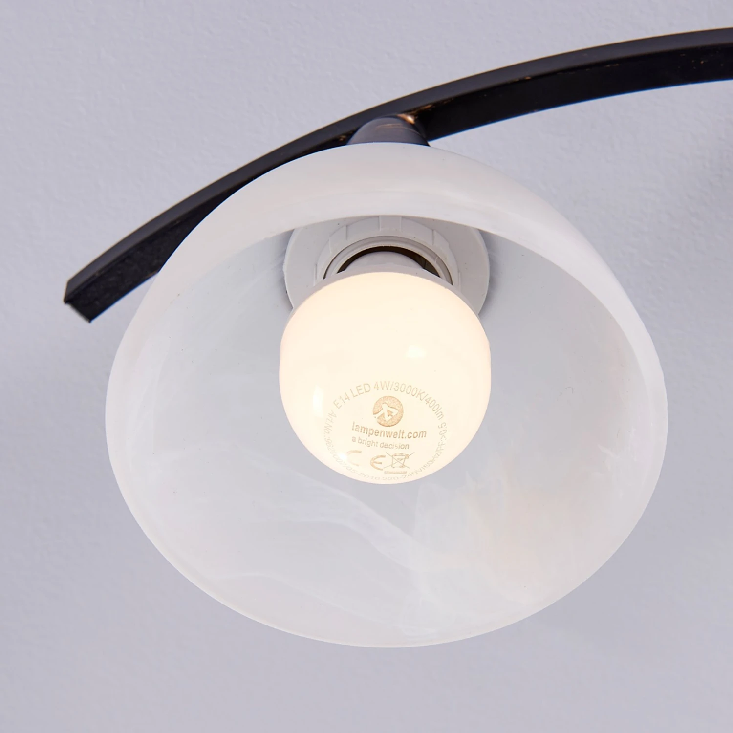 Dreiflammige Deckenlampe Della, Schwarz-gold 7 Dreiflammige Deckenlampe Della, Schwarz-gold – Bild 5