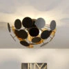 Schwarz-goldene Deckenlampe Kinan -Beleuchtung Rabatte 9621167