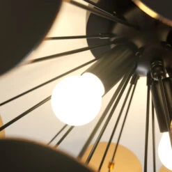 Schwarz-goldene Deckenlampe Kinan -Beleuchtung Rabatte 9621167 4