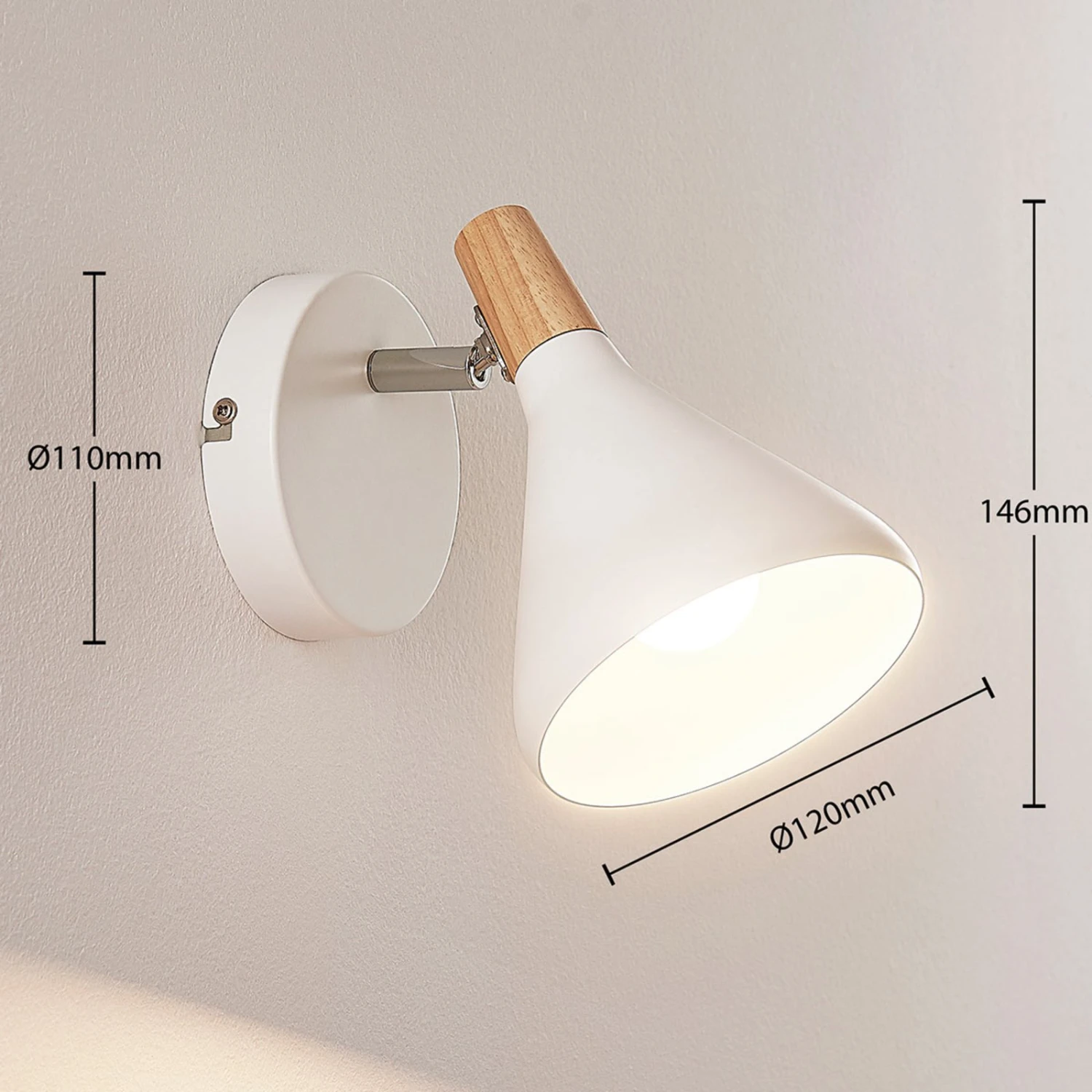 Wandleuchte Arina In Weiß, 1-flammig 6 Wandleuchte Arina In Weiß, 1-flammig – Bild 4
