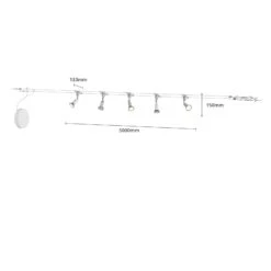 Seilsystem Rope Mit Strahlern, Fünfflammig -Beleuchtung Rabatte 9624127 6